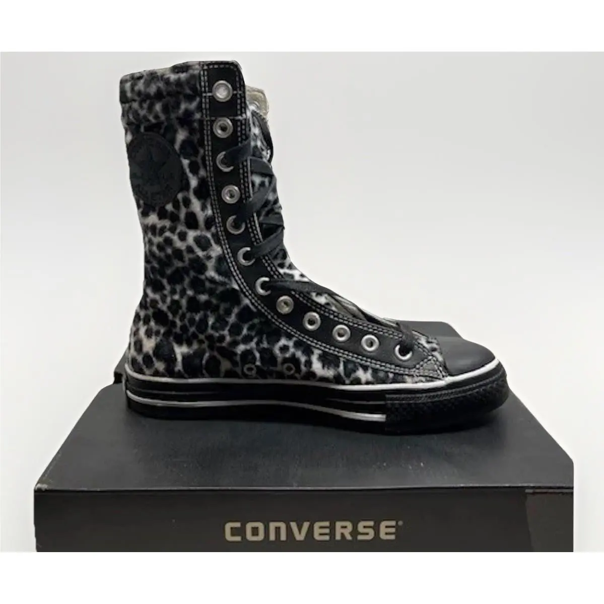 Converse shoes - Converse All Star Hi - All Star - LEOPARD FUR BLACK/WHITE - U50 - 1P363 1
