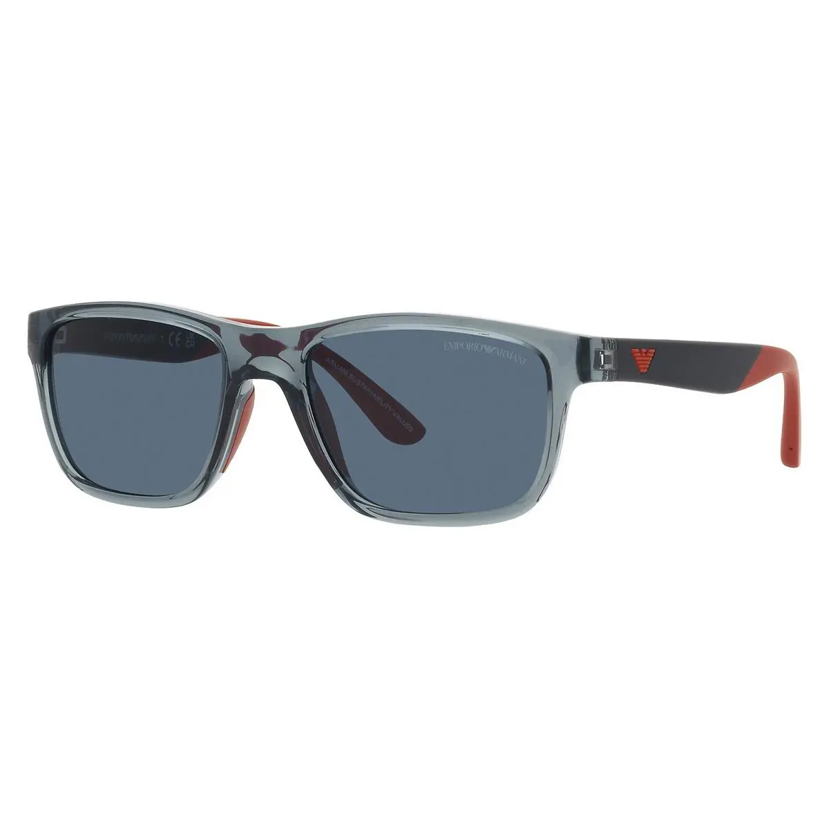 Emporio Armani Sunglasses Teen Boys Kids EK4002 507280 Transparent Blue 48mm