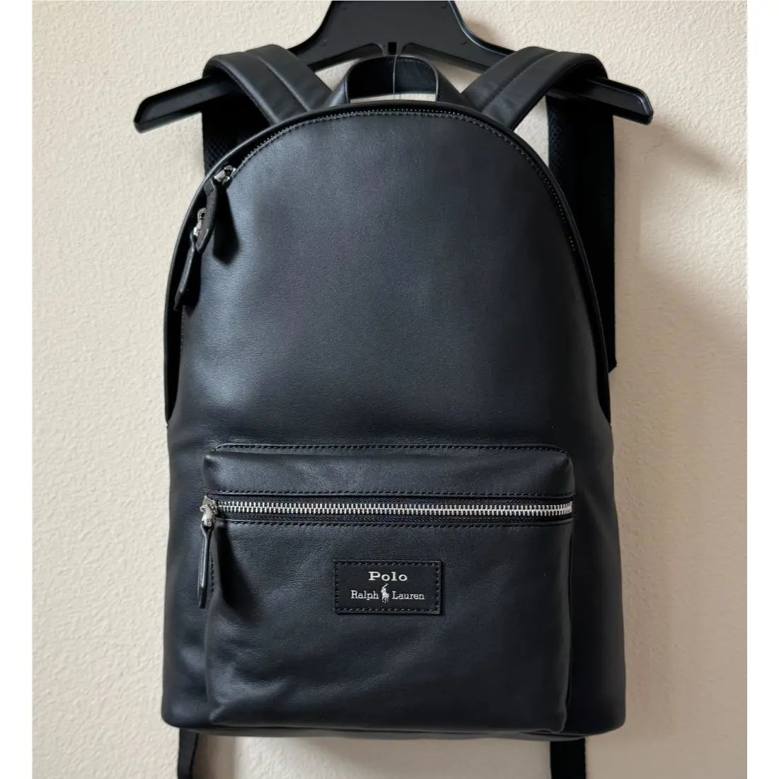Polo Ralph Lauren Smooth Leather Backpack Black