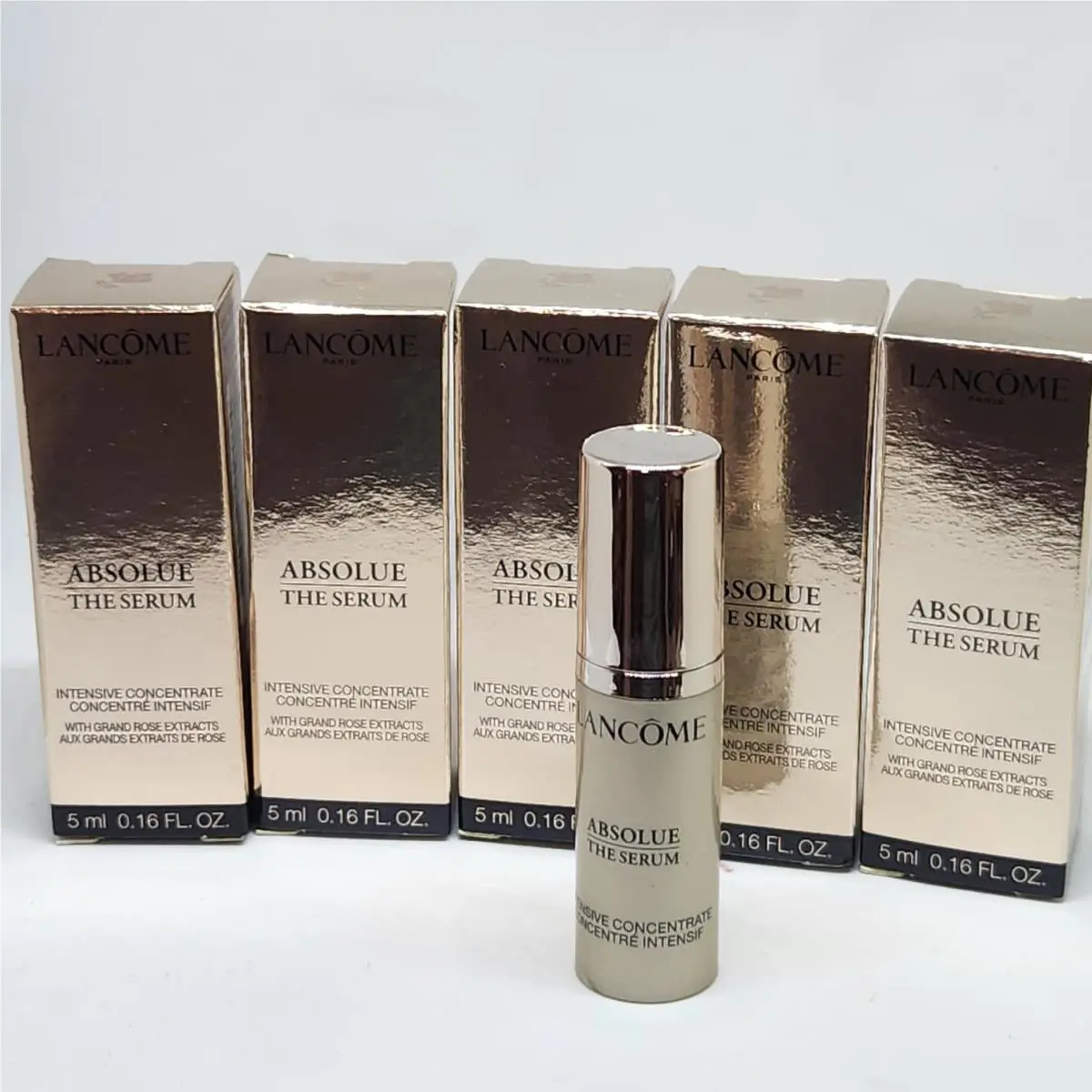 5x Lancome Absolue The Serum Intensive Concentrate Grand Rose .17OZ 5ML = 25