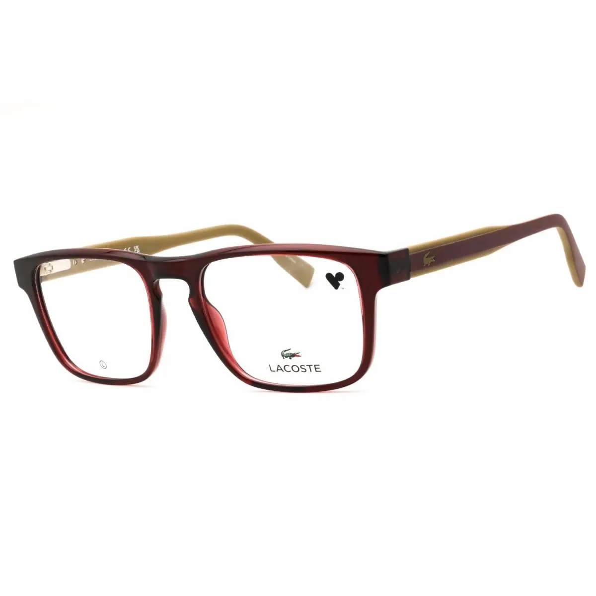 L2972 601 Transparent Burgundy 54mm Eyeglasses by Lacoste