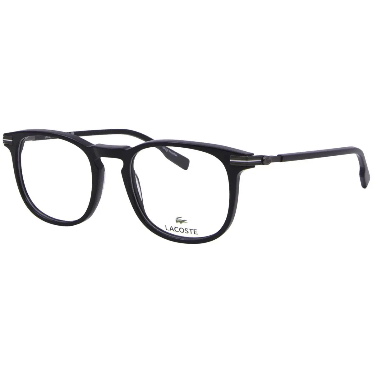 Lacoste L2954 001 Eyeglasses Men`s Black Full Rim Rectangle Shape 51mm
