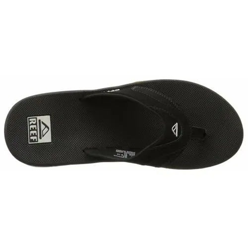 Men`s Fanning Flip Flop with Bottle Opener Black/Silver by Reef