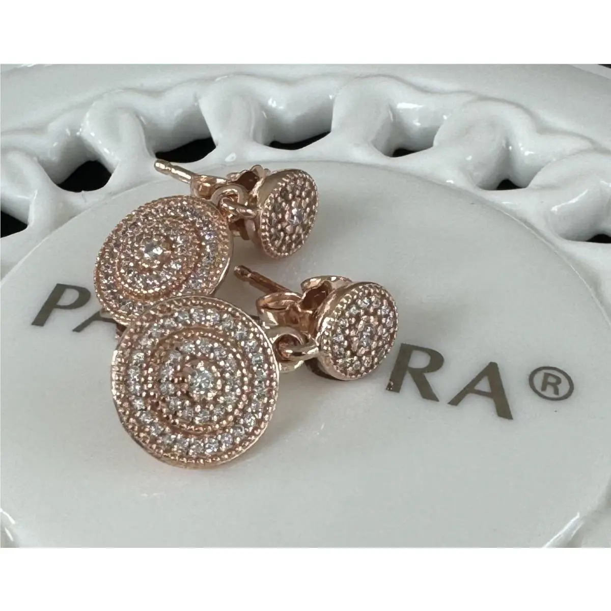 Rose Radiant Elegance Drop Earrings 280688CZ by Pandora