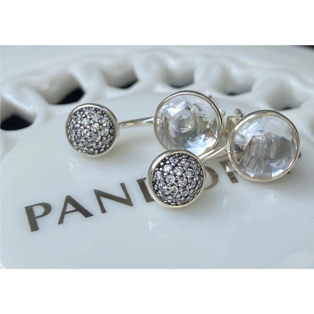 Pandora Dazzling Poetic Droplets Stud Drop Earrings 290728CZ