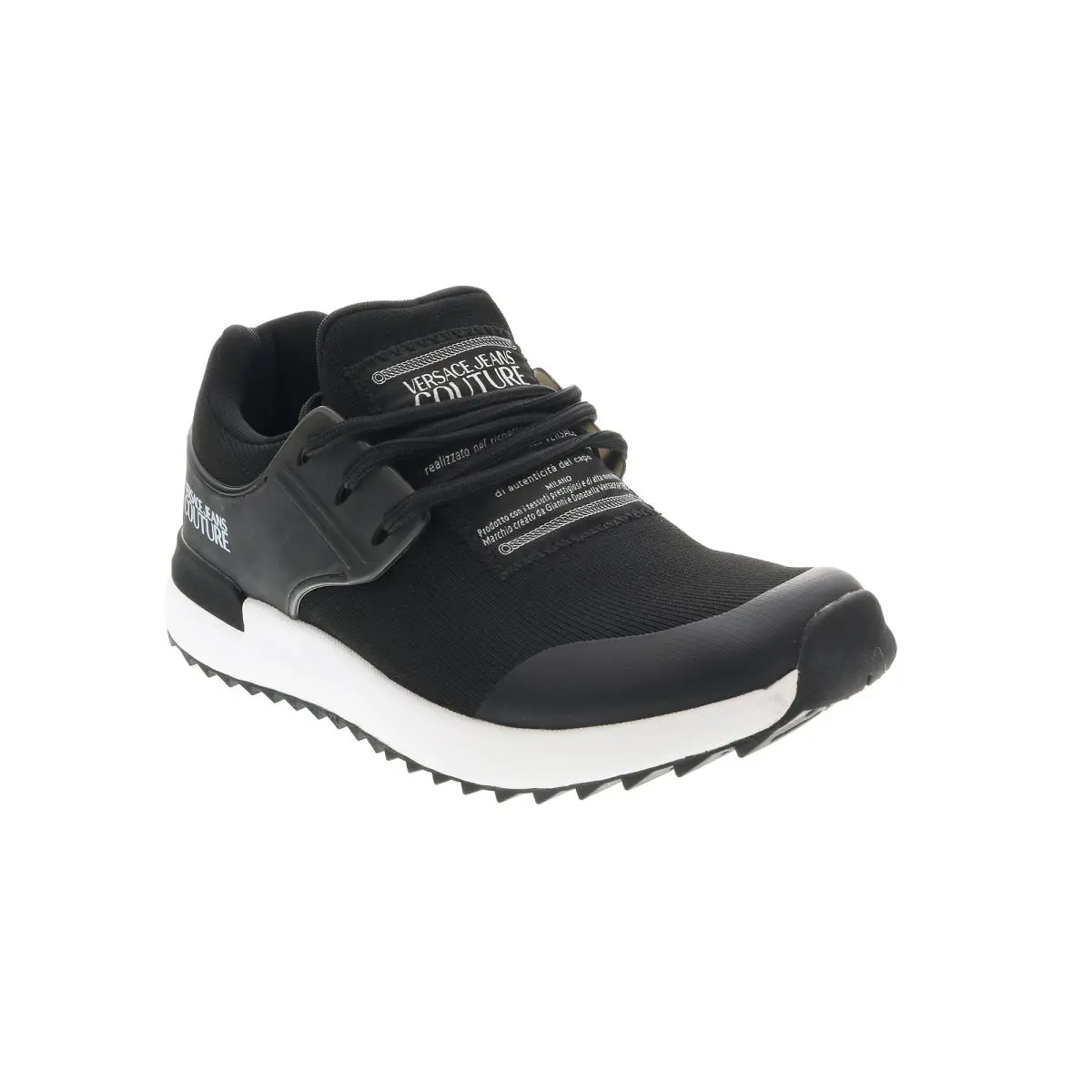 Versace Jeans Couture Black Signature Athletic Fashion Sneakers - Black