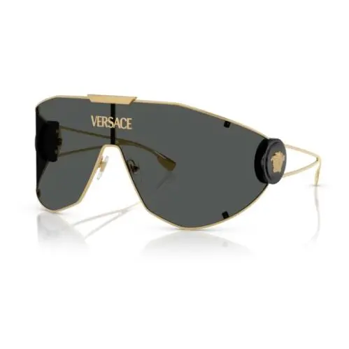 Versace 0VE2268 100287 Gold/dark Grey Mask Men`s Sunglasses