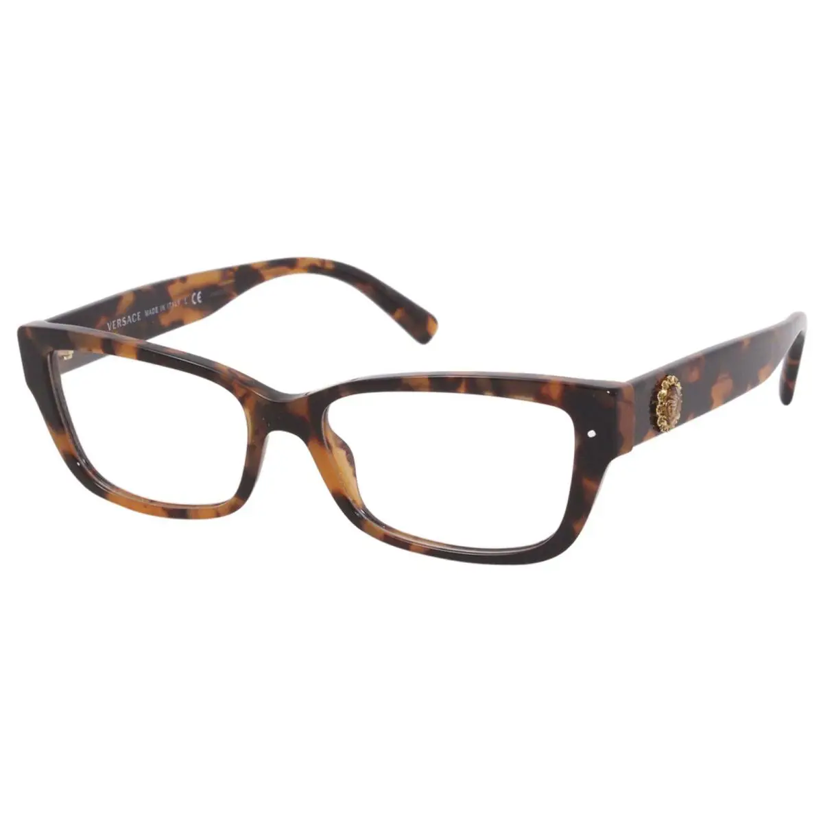 Versace 3284-B 944 Eyeglasses Women`s Dark Havana Full Rim Optical Frame 54mm