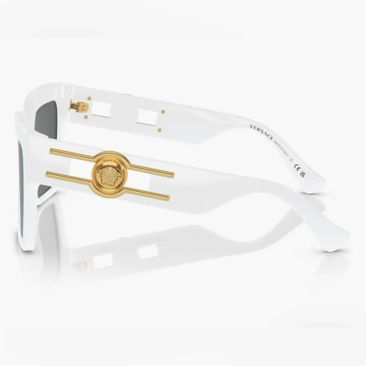 Versace Gold and White Designer Sunglasses