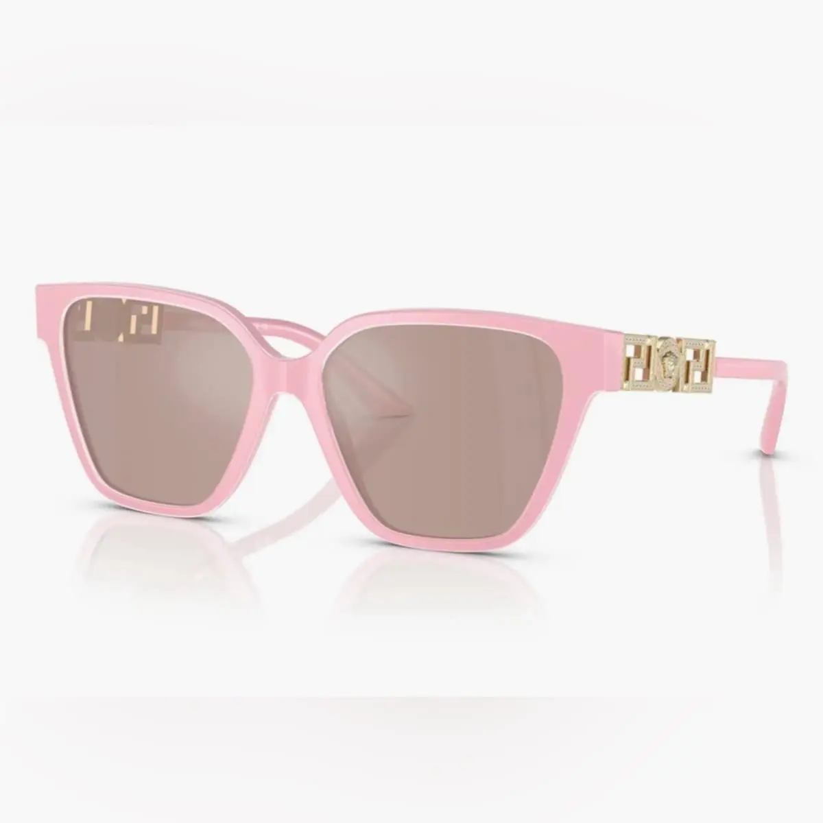 Versace Pink Sunglasses with Gold Accents 56 MM