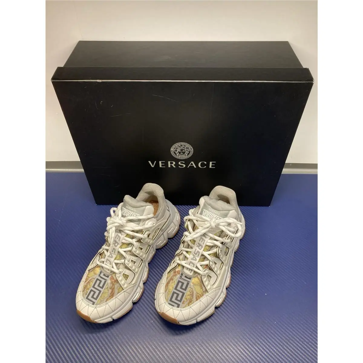 Versace Women`s Trigreca Barocco Sneakers White US 6 EU36