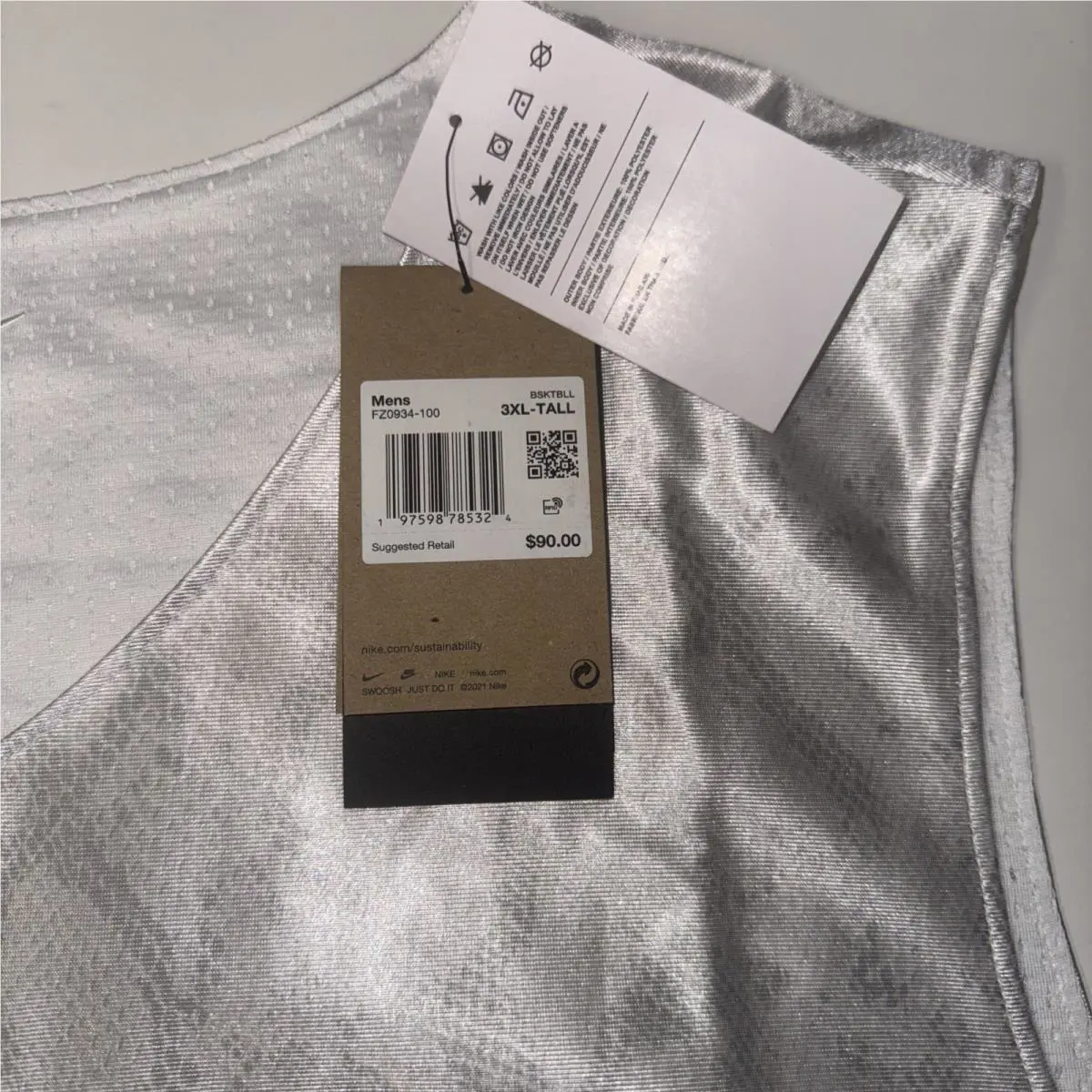 Nike clothing - Nike Kobe - Kobe - White (UPC: 197596705324) 1