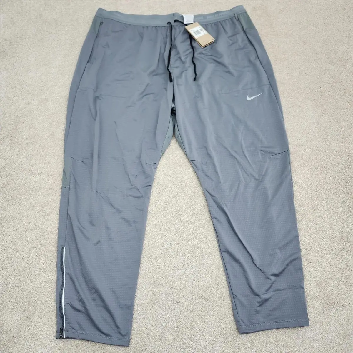 Nike Phenom Dri-fit Knit Running Pants Gray DQ4740-084 Mens Size 4XL