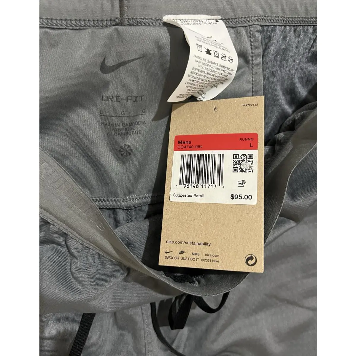 Nike clothing - Phenom Elite - Phenom Elite - DQ4740-084 - Gray (UPC: 196148117134) 5