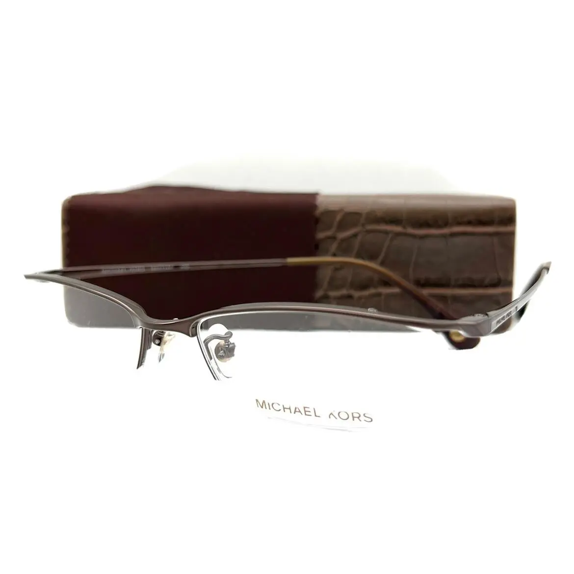 Michael Kors Eyeglasses Titanium MK 717 AF 200 Shiny Brown 52-17-140 W/case
