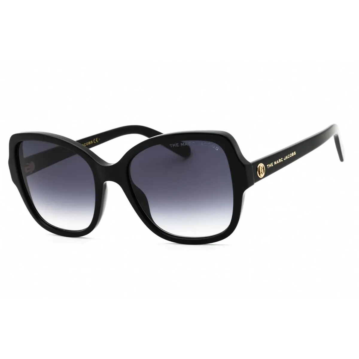 Marc Jacobs Marc 555/S 807/9O Sunglasses Black Frame Grey Gradient Lenses 55mm - Frame: Black, Lens: Gray