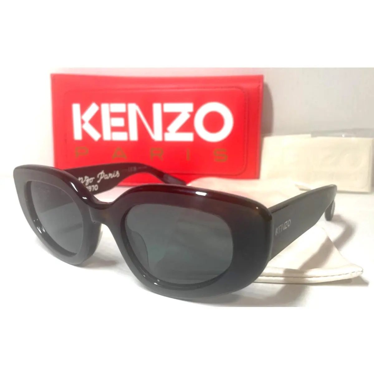 Kenzo Paris KZ40186U 52N Dark Havana/smoke Green Lens Sunglasses 50-21