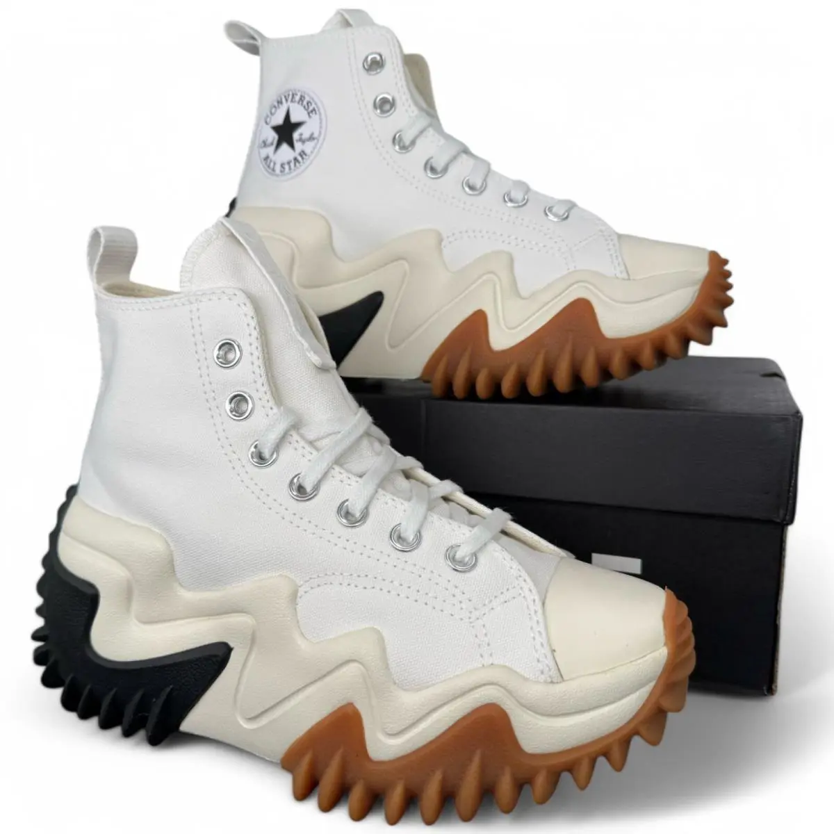 Converse shoes - Run Star Motion Hi - Run Star Motion - WHITE / BLACK / GUM HONEY (Canvas) 1