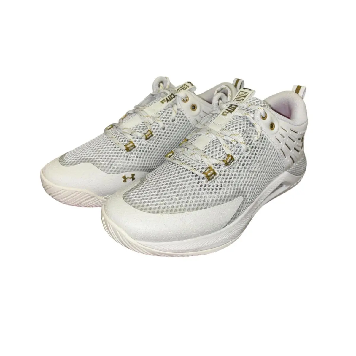 Under Armour shoes - HOVR Block City - HOVR Block City - 3023709-103 - White/Metallic Gold, Manufacturer: White/ Metallic Gold 9