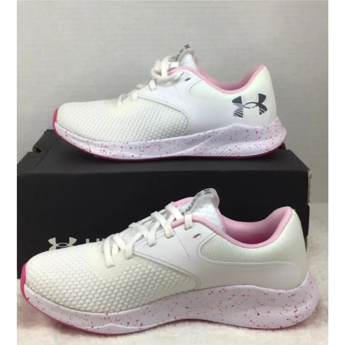 Under Armour shoes - Under Armour Charged Aurora 2 - 3026328-100 - WHT/PNK 1
