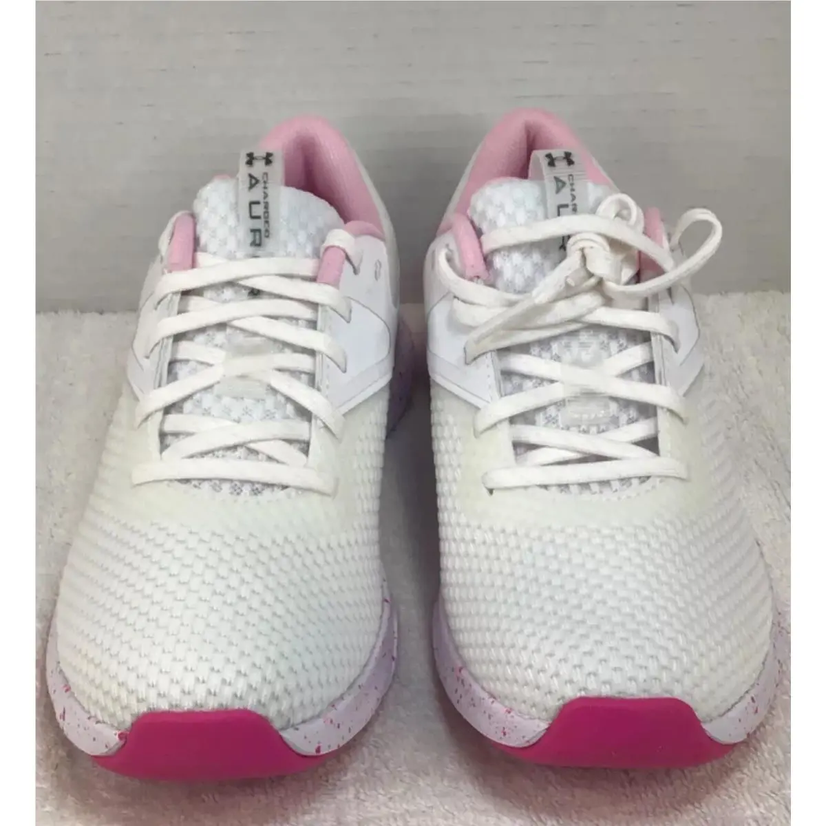 Under Armour shoes - Under Armour Charged Aurora 2 - 3026328-100 - WHT/PNK 2