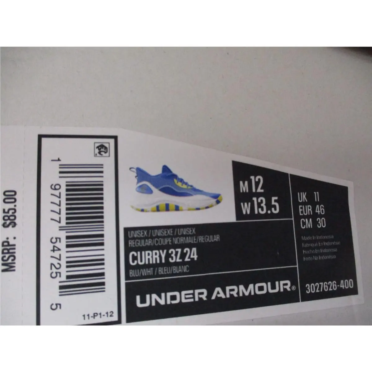 Under Armour shoes - Curry 3Z 24 - Curry - 3027626-044 - Blue/Yellow 7