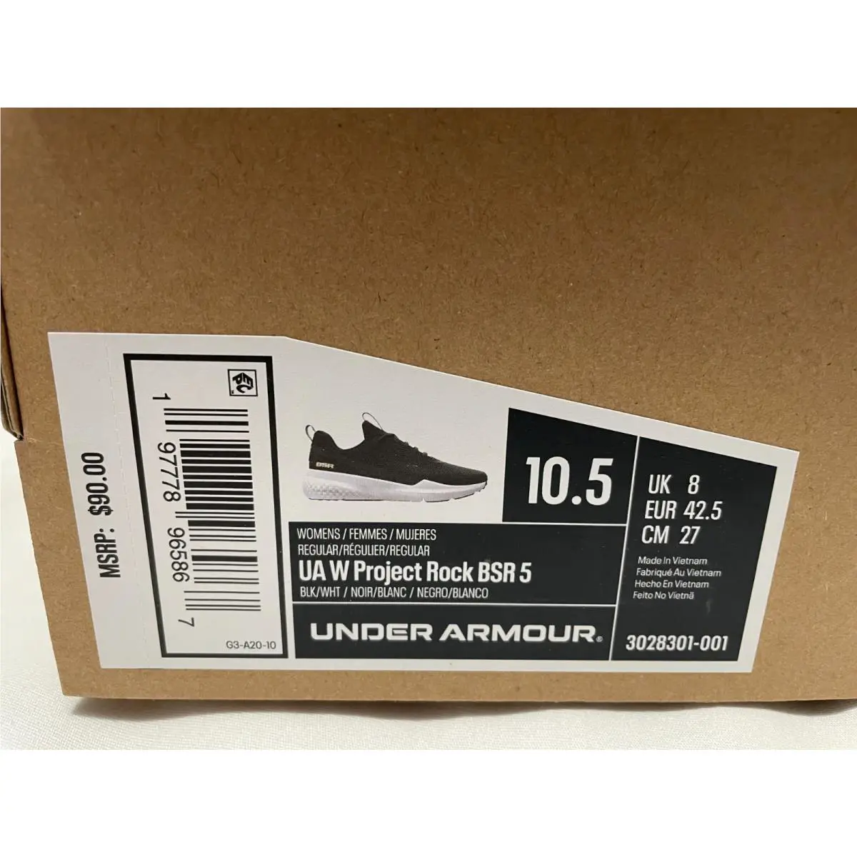 Under Armour shoes - Under Armour Project Rock BSR 5 - 3028301-001 - Black (UPC: 197778965850) 6