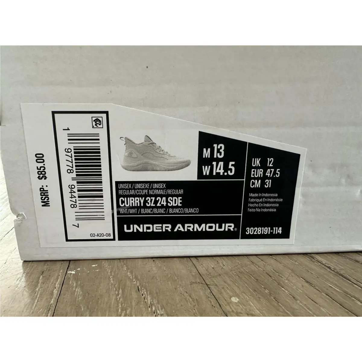 Under Armour shoes - Curry 3z 24 Sde - Curry Sde - 3028191-114 - White 8