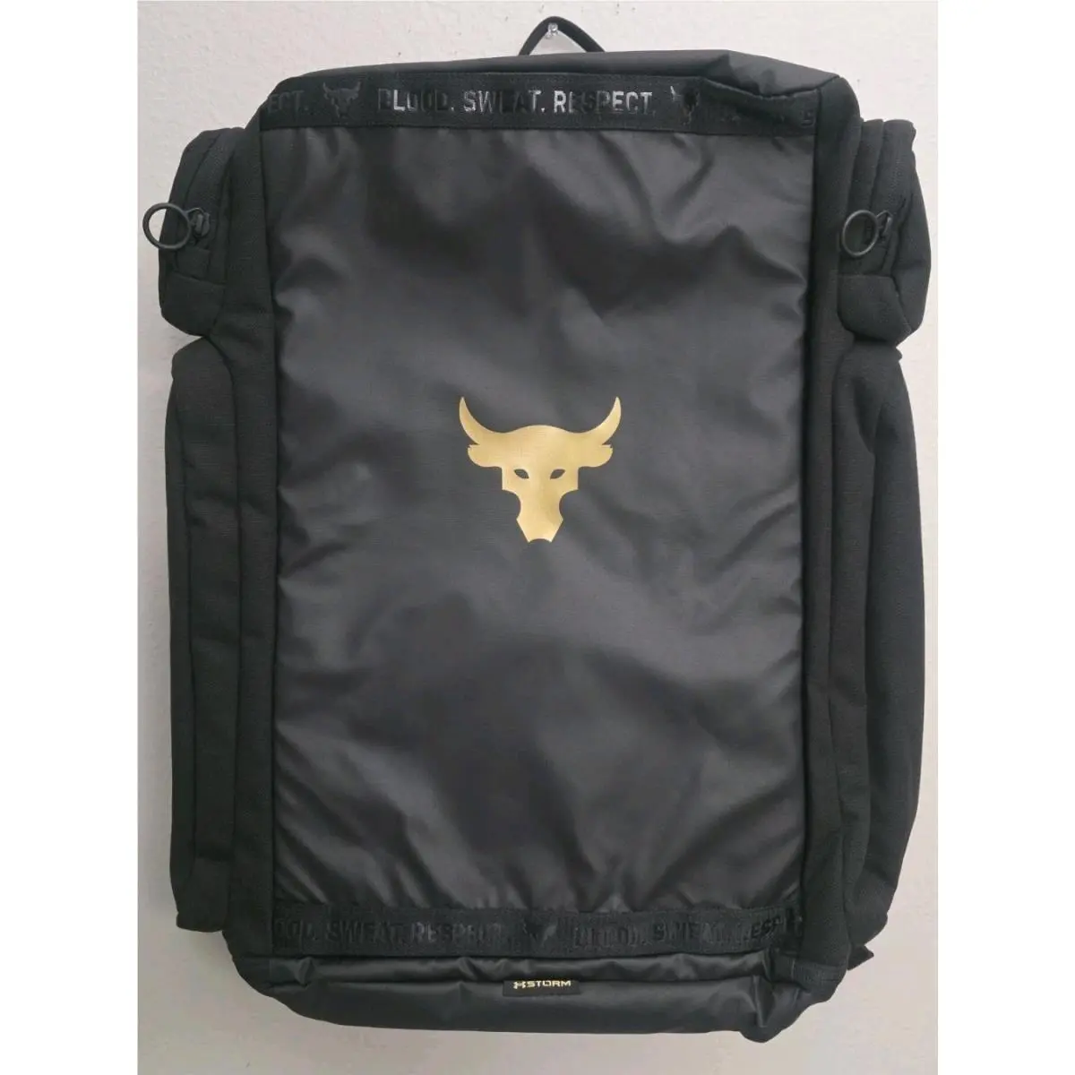 Under Armour x Project Rock Box Duffle Backpack Bag 39L Black 1376459 002