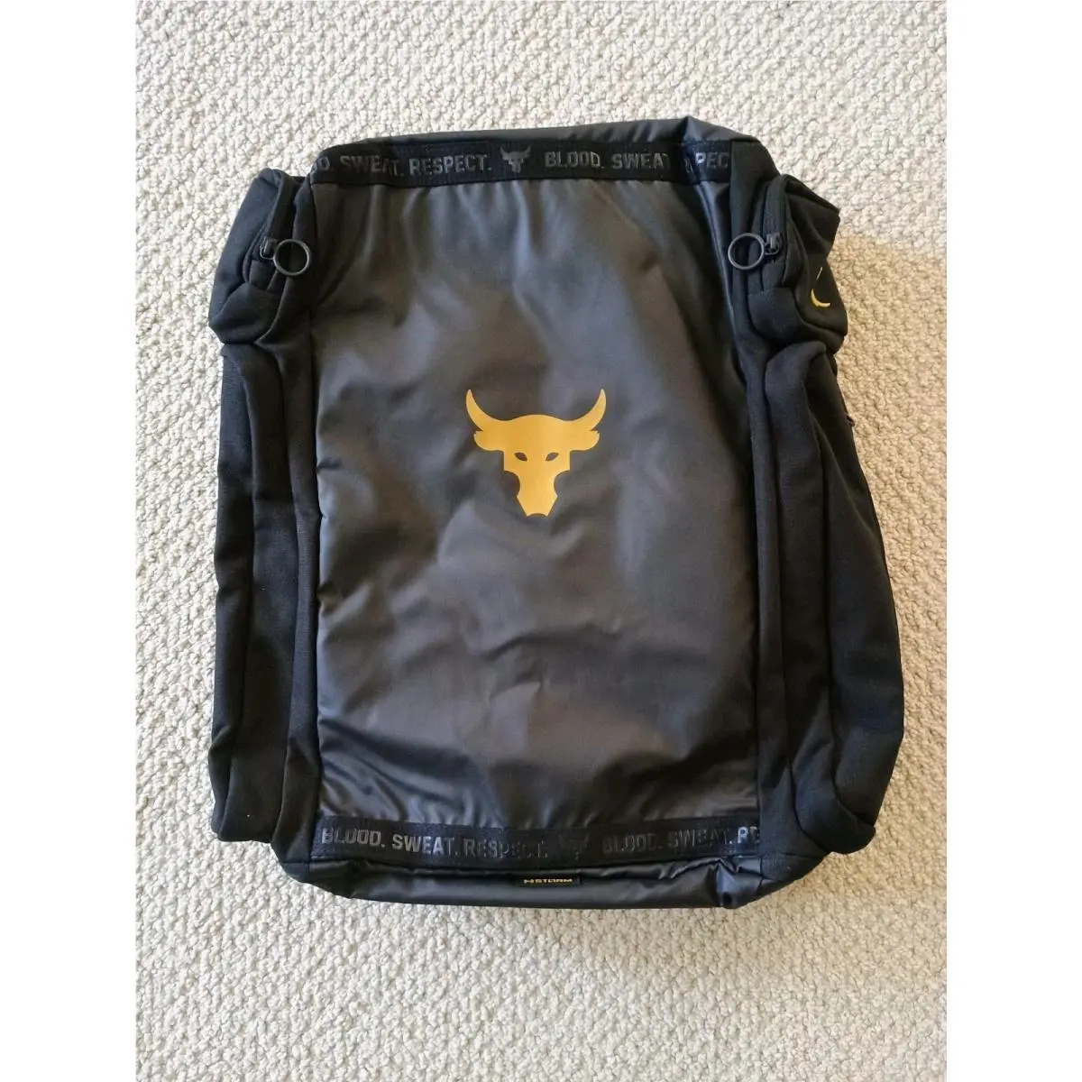x Project Rock Box Duffle Backpack Bag 39L Black 1376459 002 by Under Armour