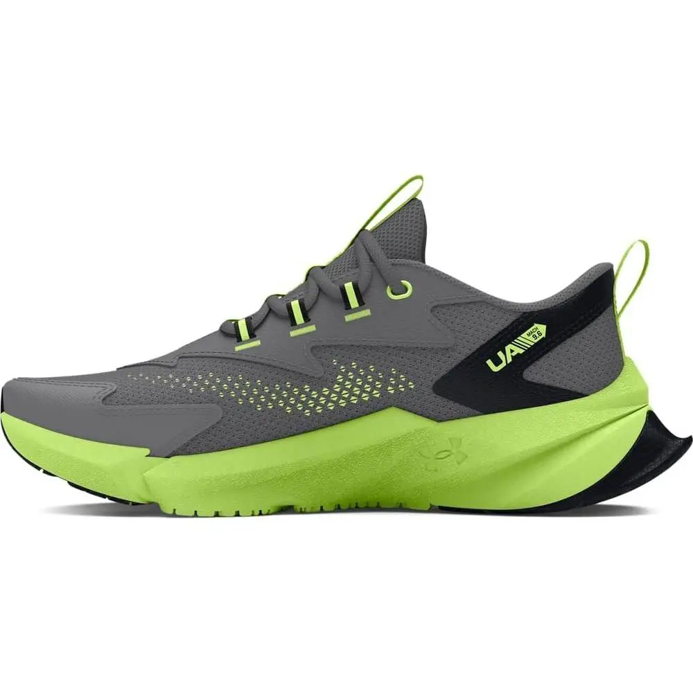 Under Armour Boys` Grade School Scramjet 6 Titan Gray/black/morph Green 6.5Y - Gray