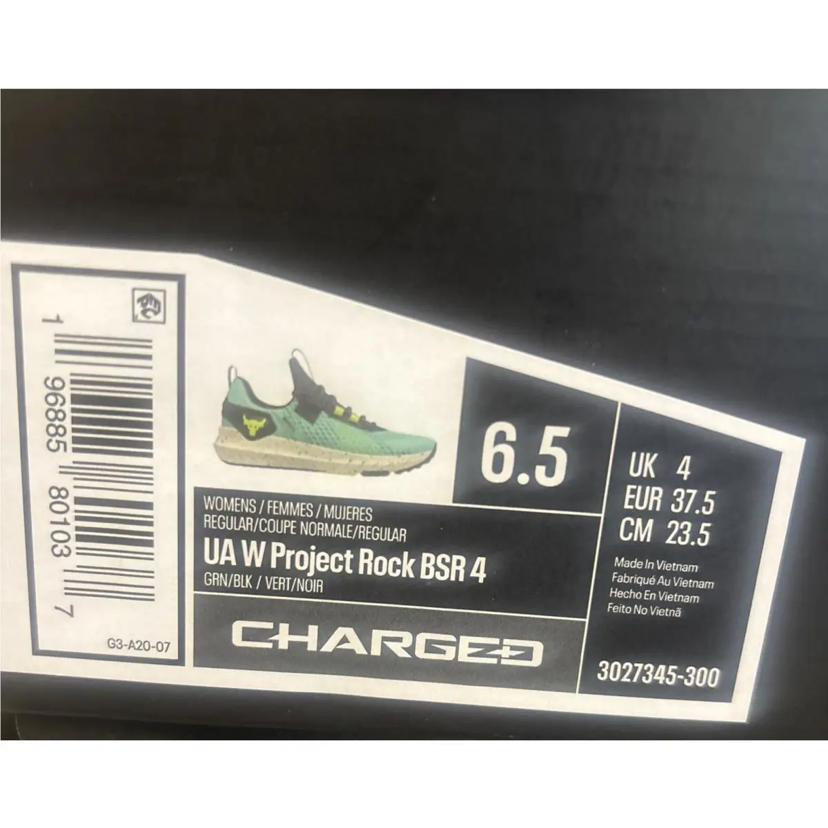 Under Armour shoes - Under Armour Project Rock 4 - 3027345-300 - Green/Black (UPC: 196885801037) 10