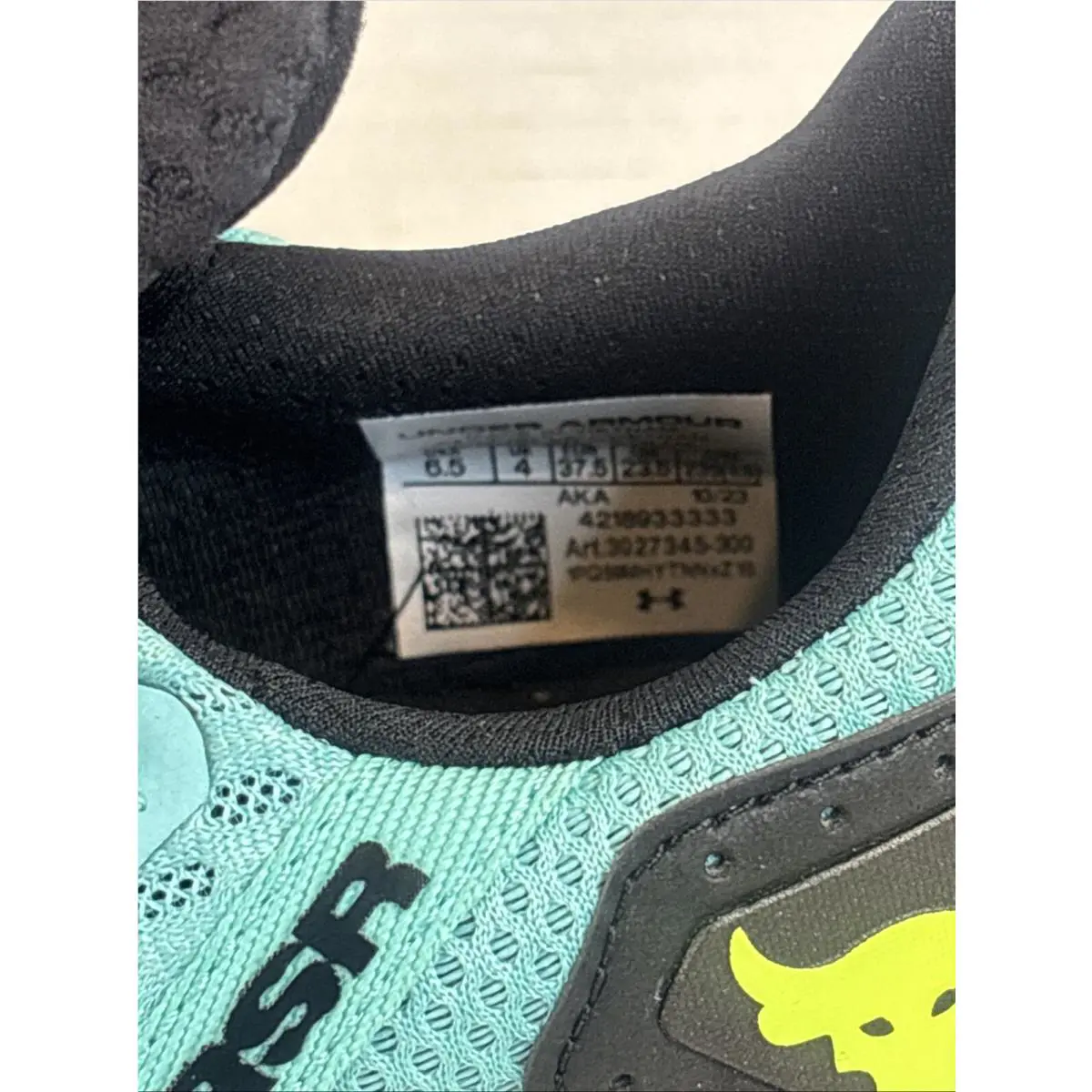 Under Armour shoes - Under Armour Project Rock 4 - 3027345-300 - Green/Black (UPC: 196885801037) 6