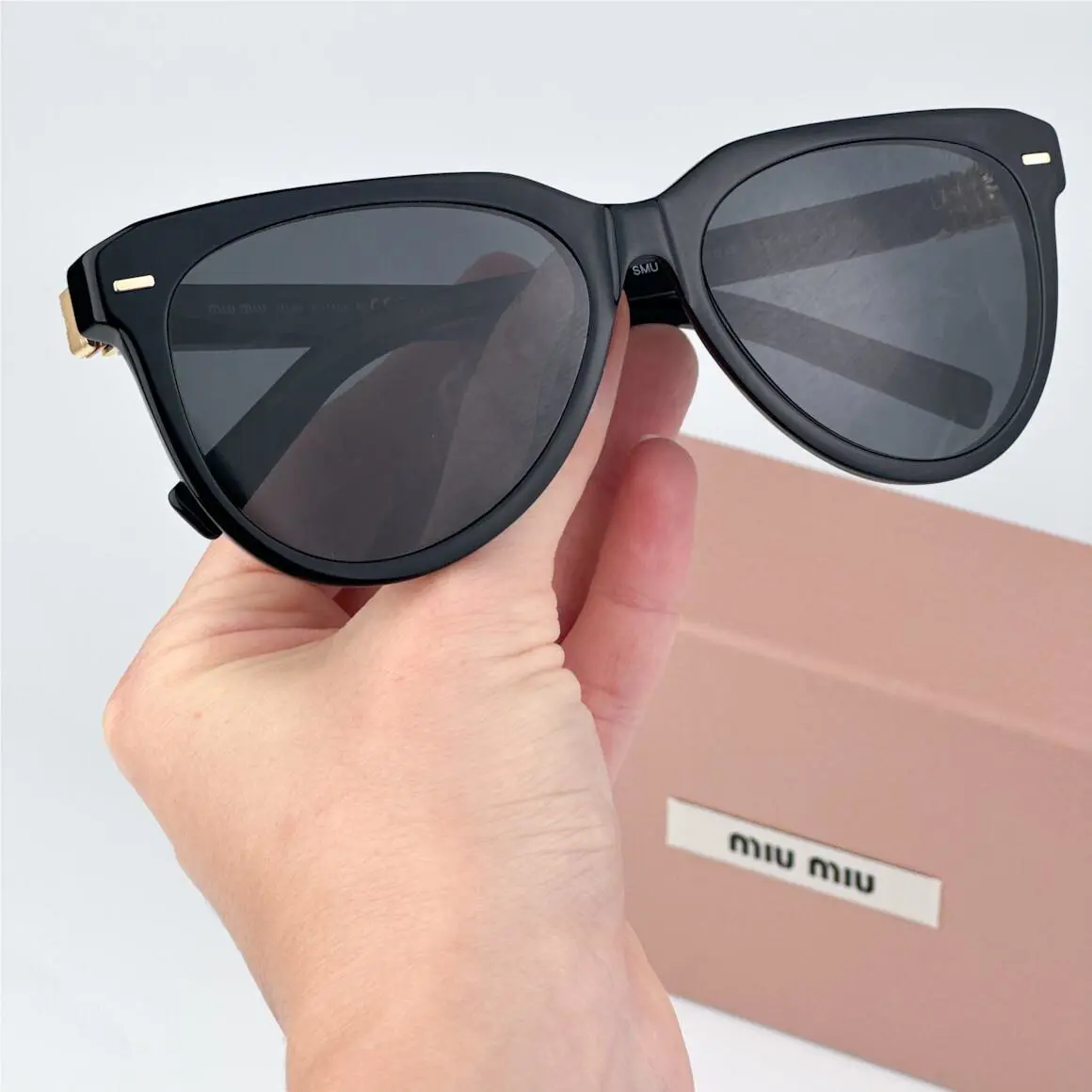 Miu Miu Women Sunglasses Black Dark Grey Phantos MU12ZS 16K5S0