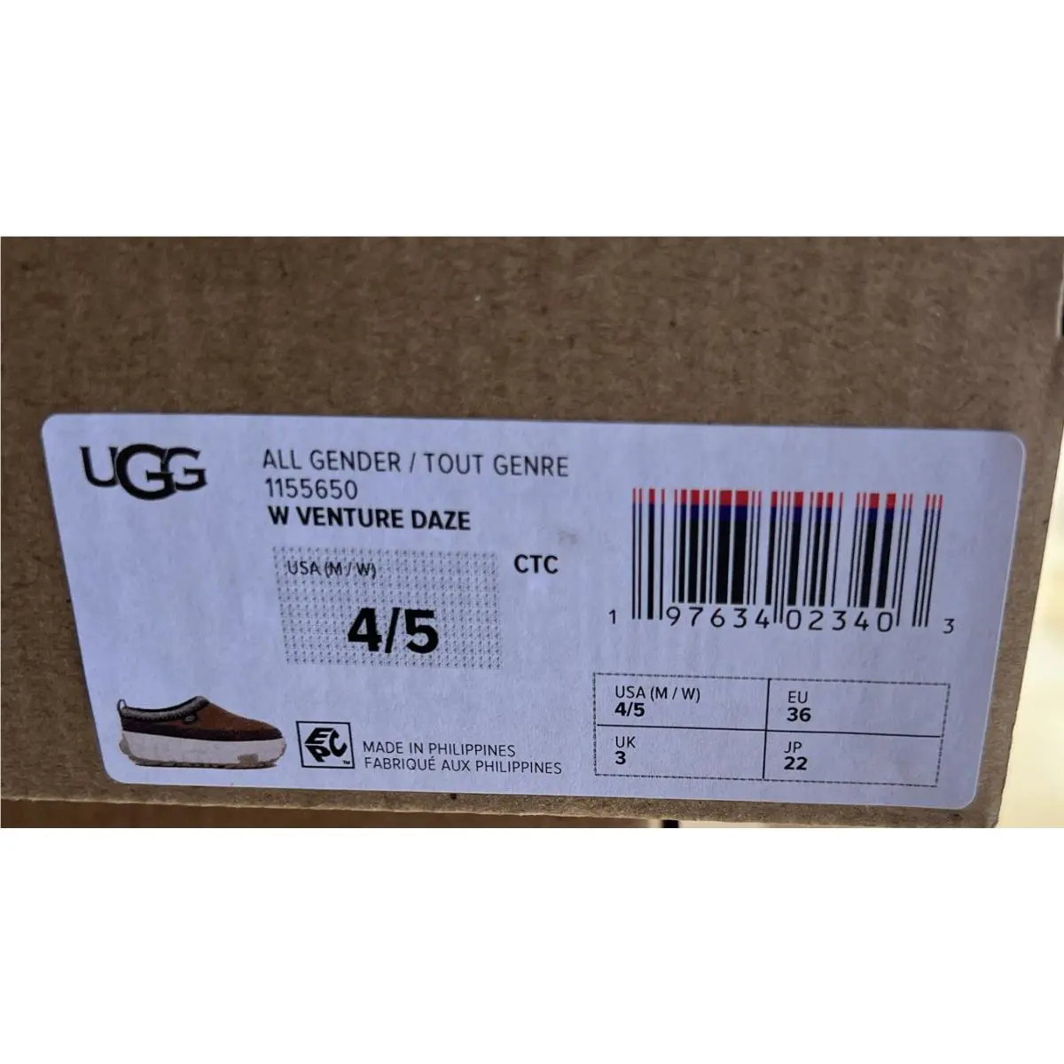UGG shoes - UGG VENTURE DAZE - VENTURE DAZE - Chestnut /Ceramic 4