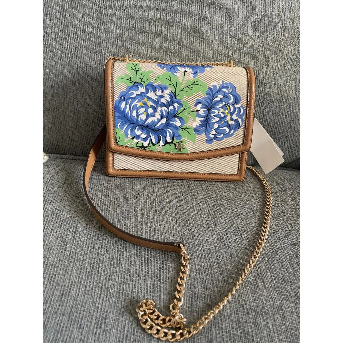 Tory Burch Emerson Ditsy Floral Canvas Adjustable Shoulder Bag