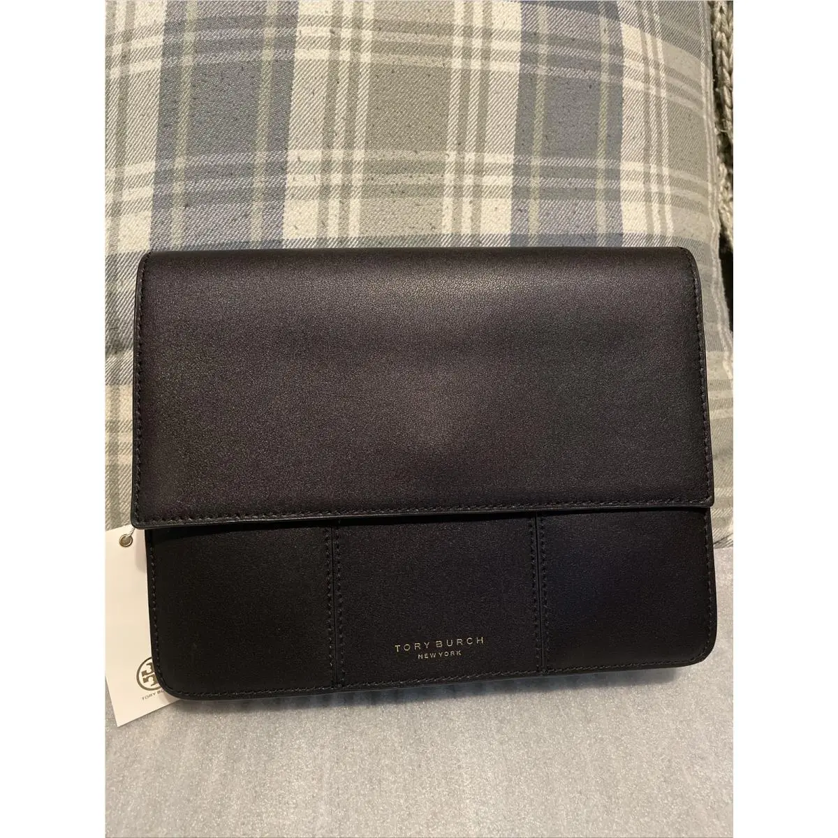 Tory Burch Block T Box Classic Black Leather Crossbody Bag