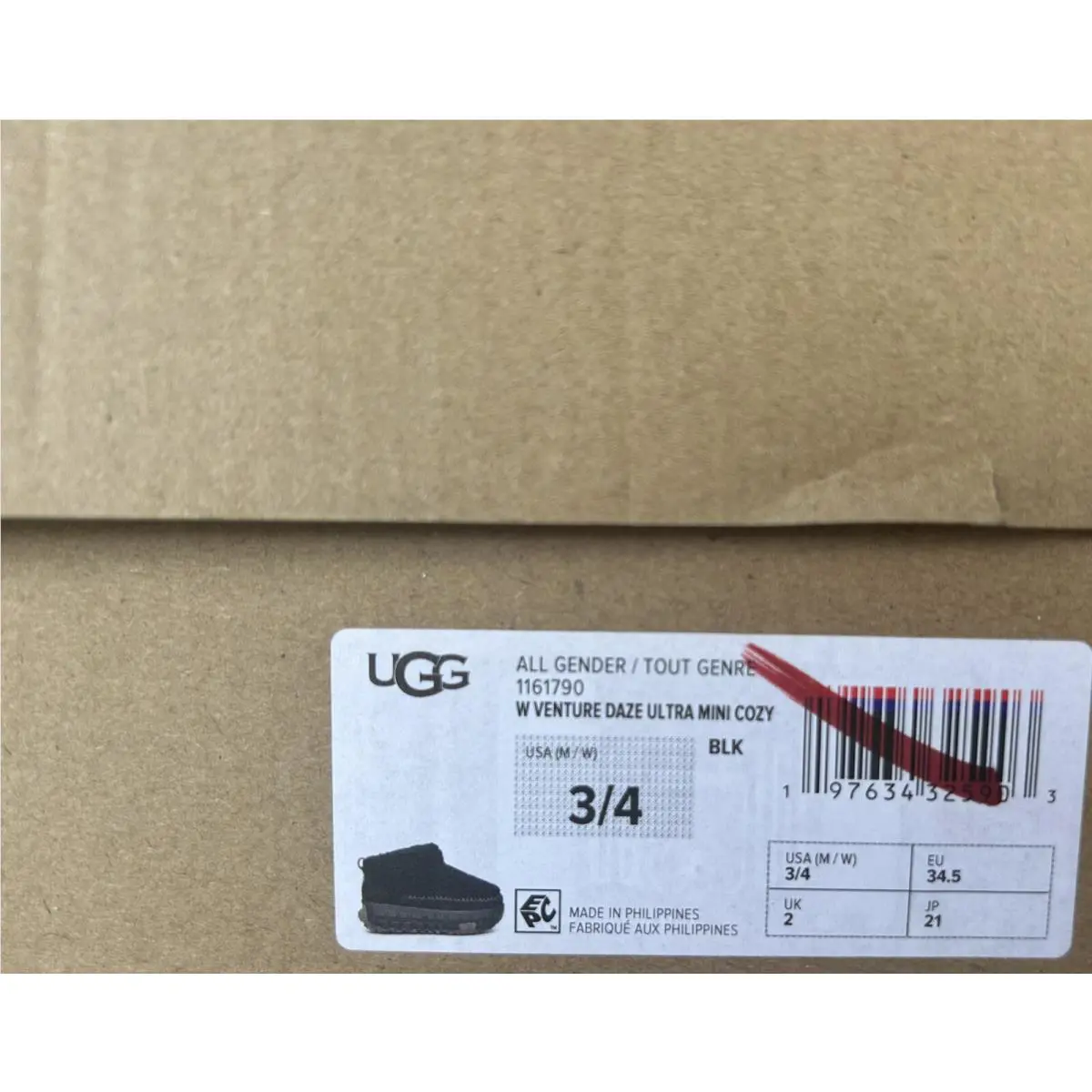 UGG shoes - UGG Venture Daze Ultra Mini Cozy - Black (UPC: 197634325903) 6
