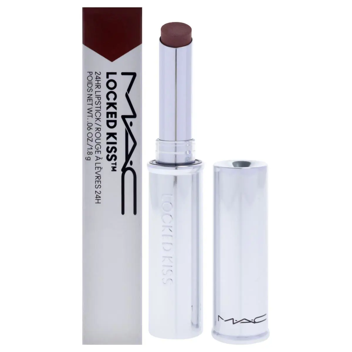 2 Pack Locked Kiss 24 Hr Lipstick - 65 Posh by Mac For Women - 0.06 oz Lipstick