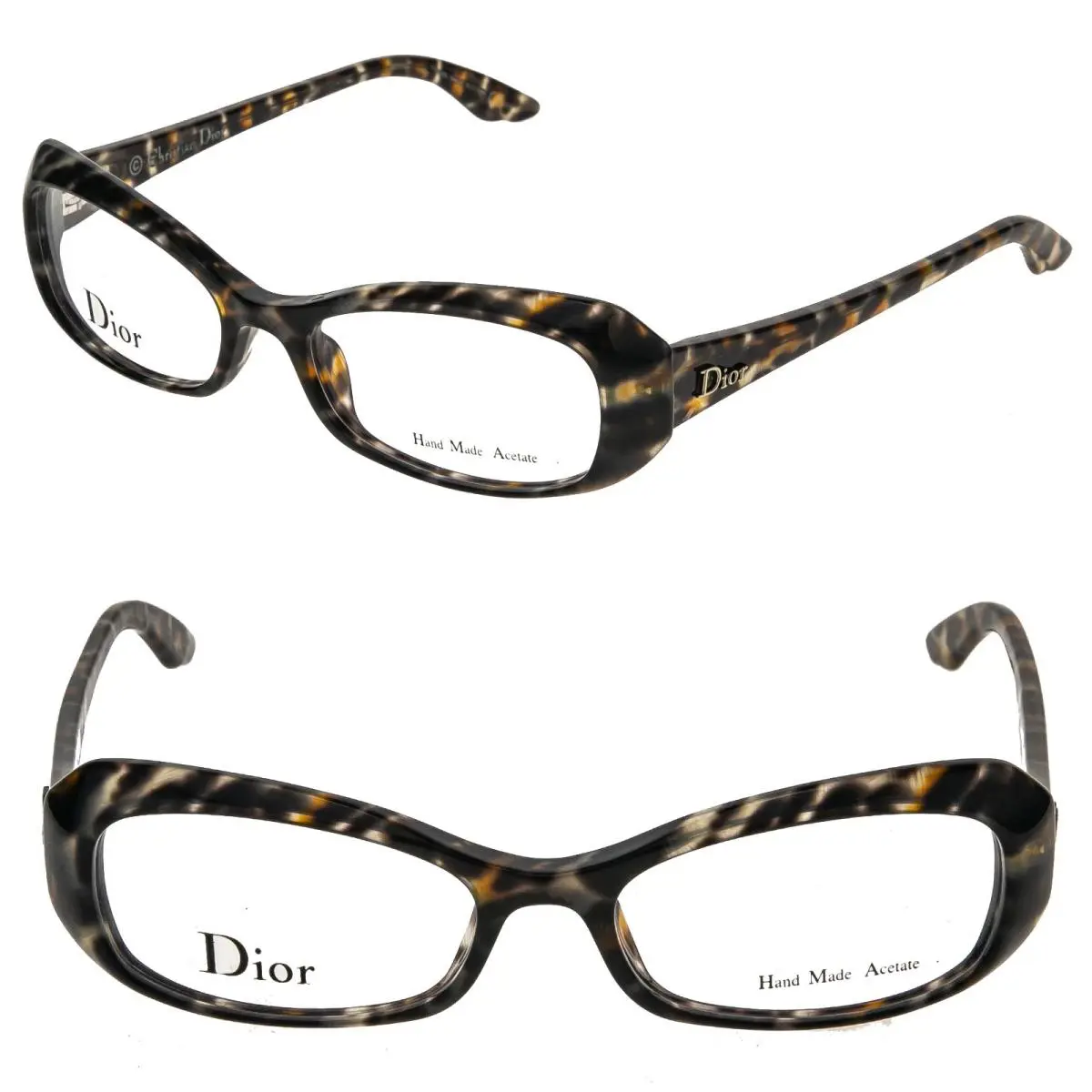 Christian  3213 CD3213 Havana Panther Animal Square 52mm Optical Eyeglasses by Dior