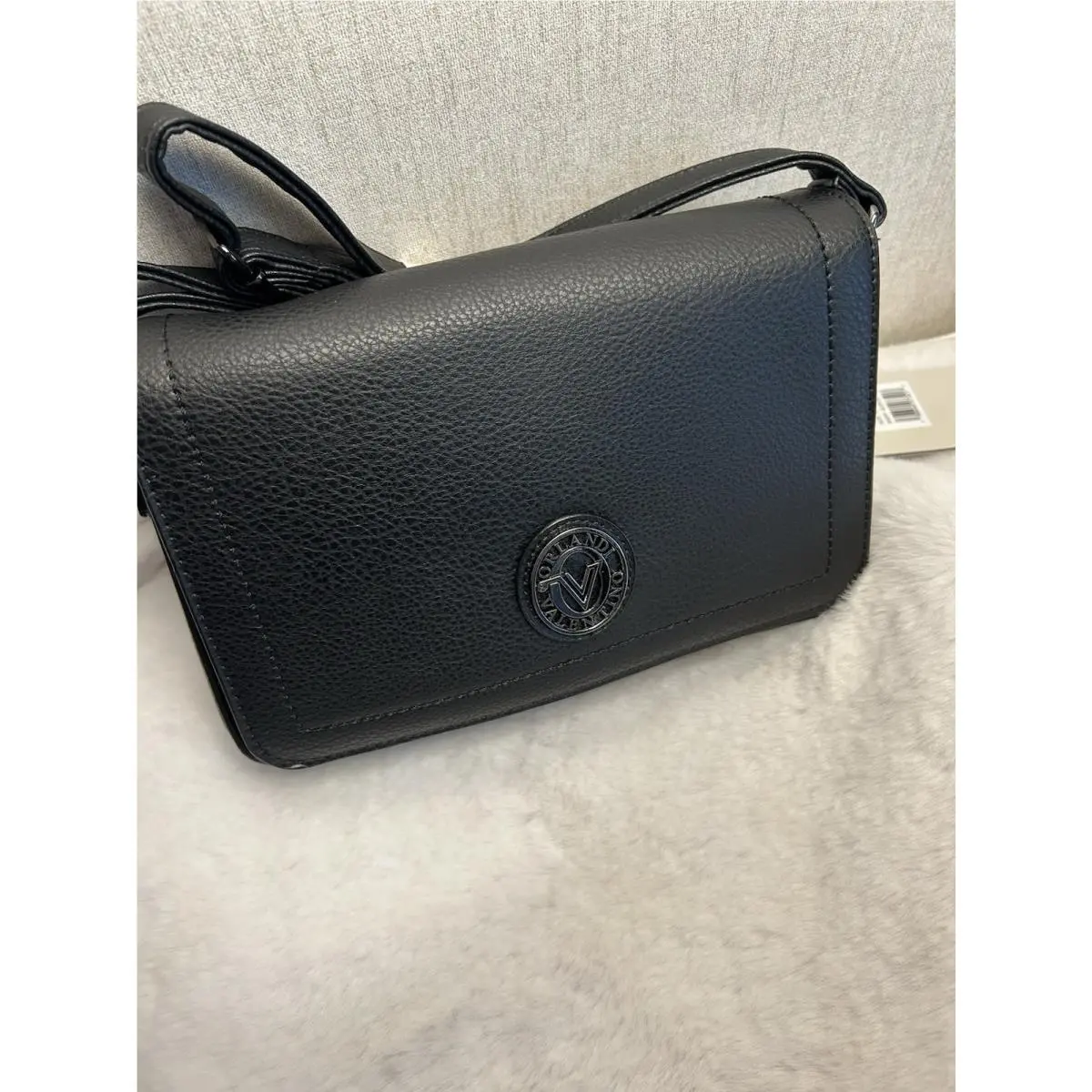 Valentino Orlandi Black Crossbody Bag Black Vegan Leather