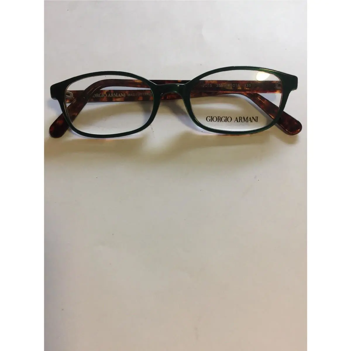 Giorgio Armani Plastic Green Tortoise 48-18-135 Italy Eyeglass Frames Glasses