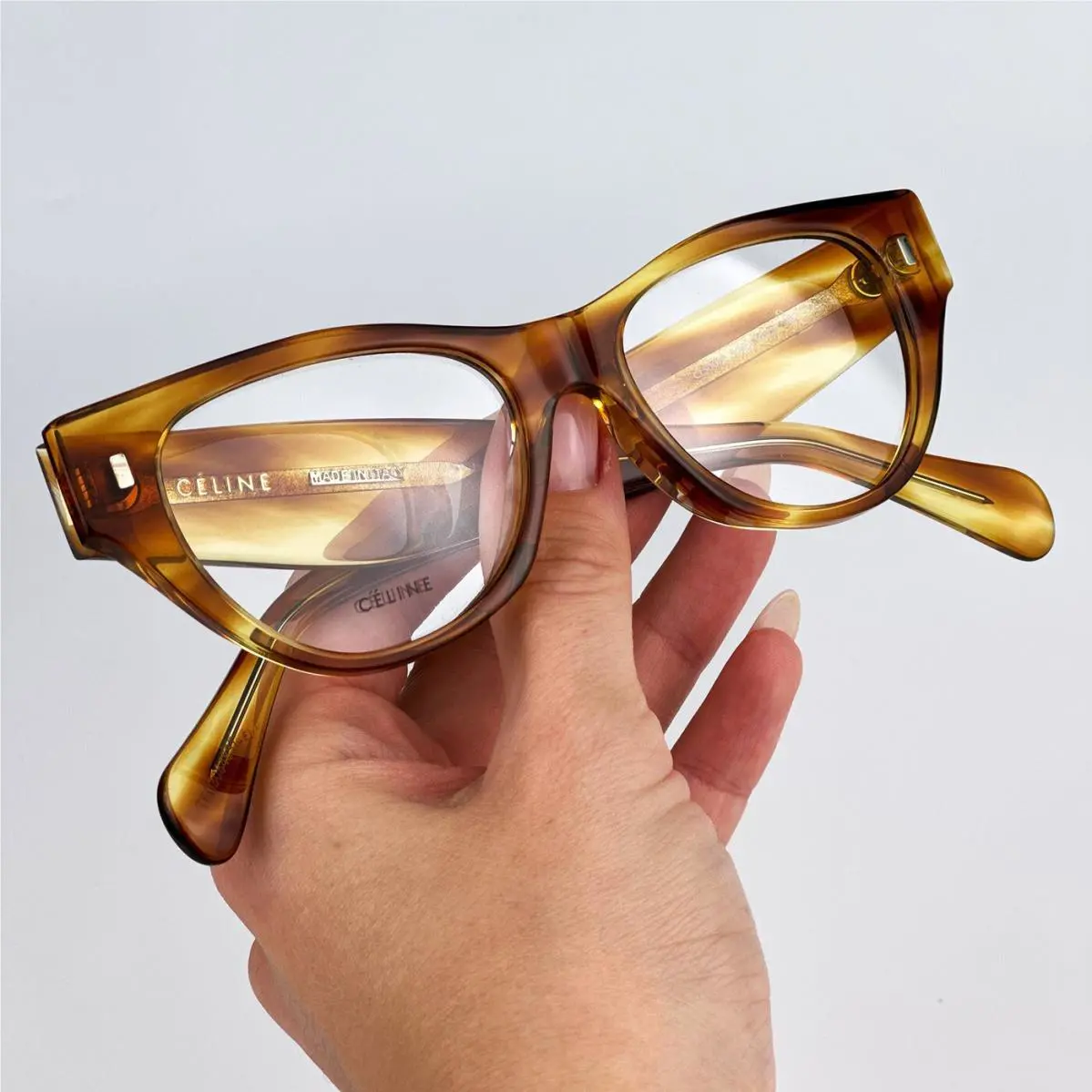 Celine Women Eyeglasses Havana Demo Cat Eye CL50012I 056