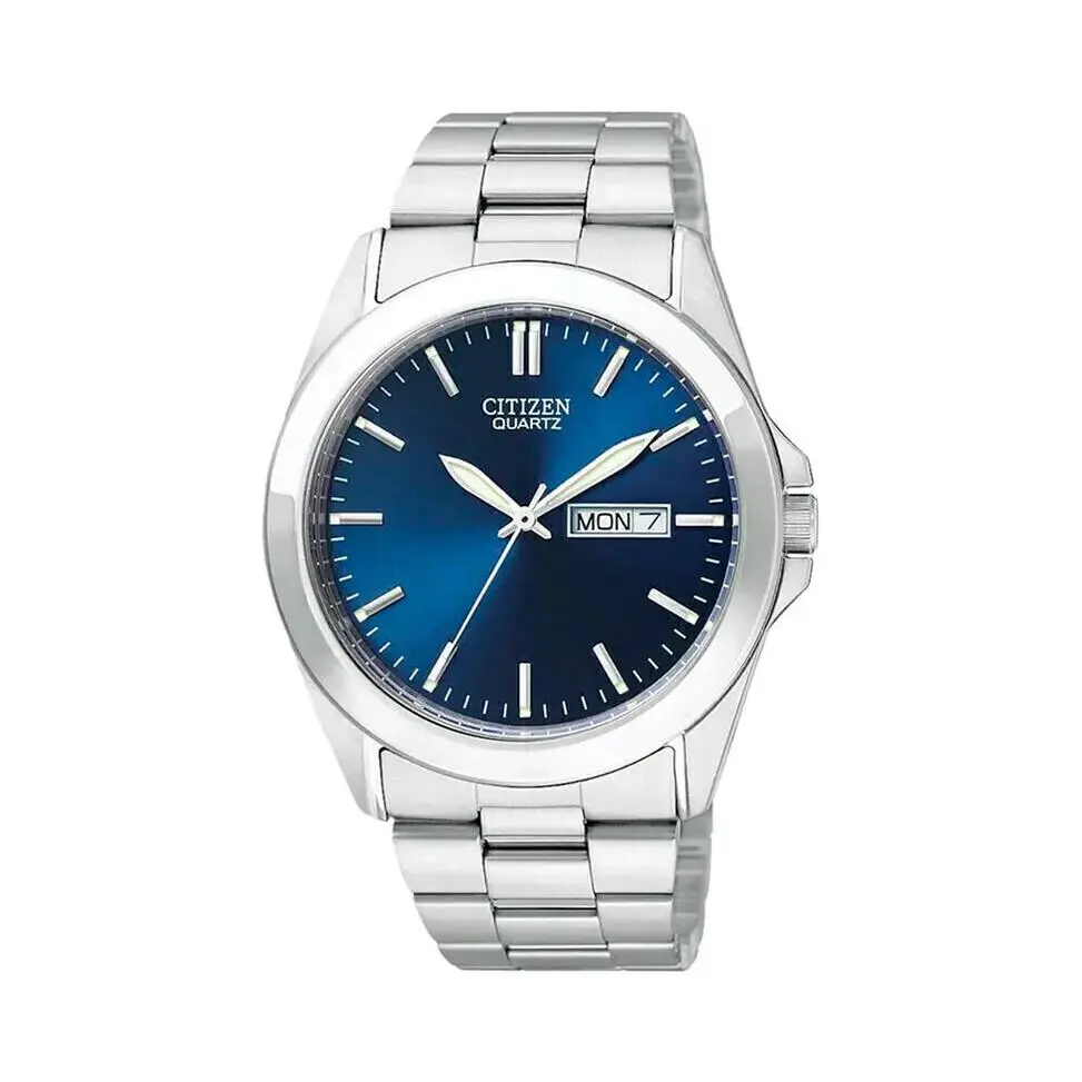 Citizen Men`s Day Date Blue Dial Quartz Watch BF0580-57L
