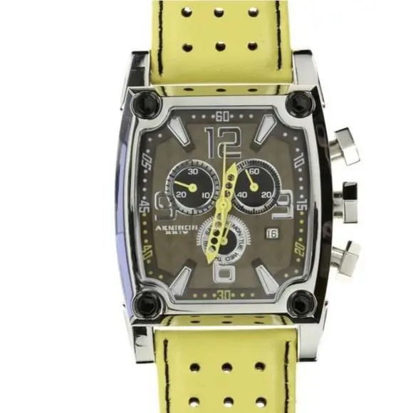 Akribos Xxiv Mens AK415 `conqueror` Watch Yellow Band