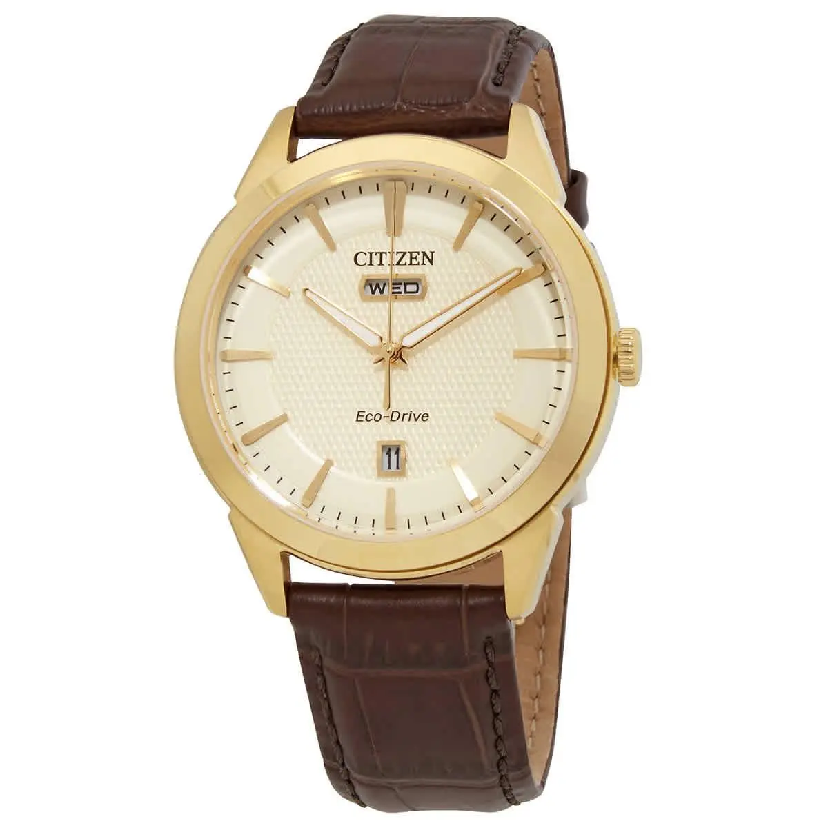 Eco-drive Champagne Dial Men`s Watch AW0092-07Q by Citizen