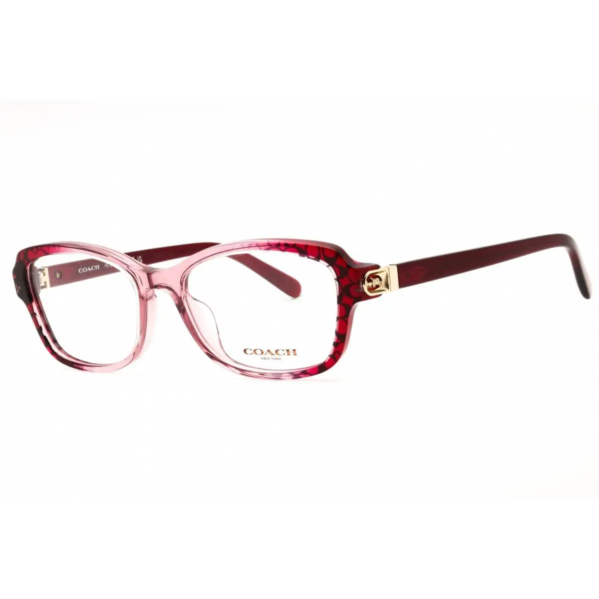 Coach HC6193U 5709 Eyeglasses Transparent Gradient Red Frame 53mm