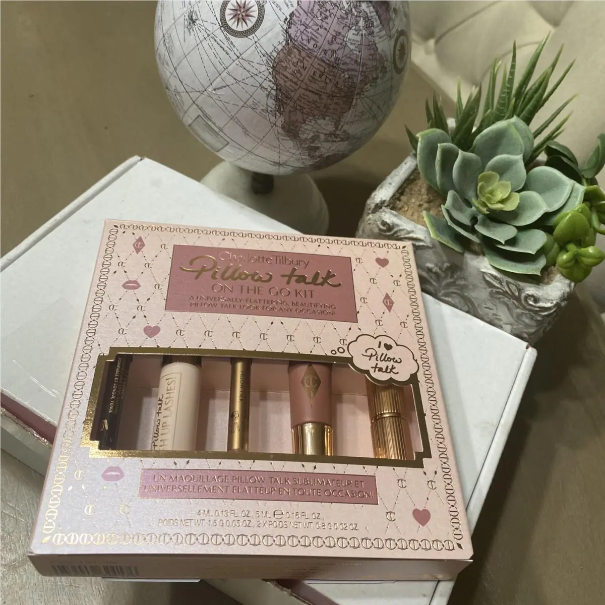 Charlotte Tilbury Pillow Talk On The Go 5-Piece Kit Mini Sizes