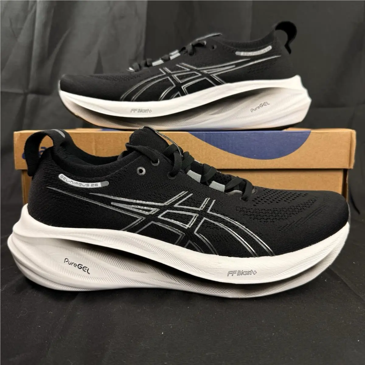 Size 9.5 Asics Gel-nimbus 26 Mens Black Graphite Gray 1011B794-001 - Black