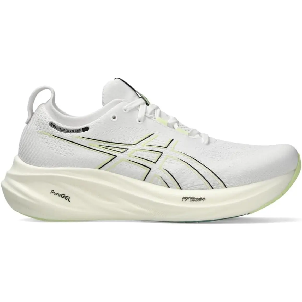 Asics Men`s Gel-nimbus 26 Running Shoes 11.5 White/birch